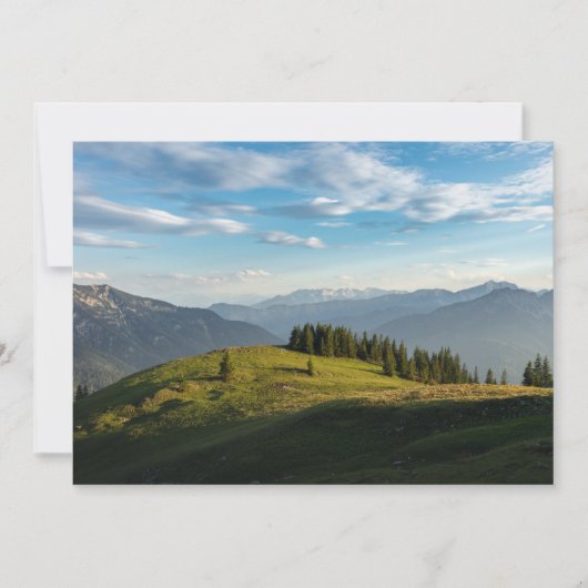 Gebirge | Spitzingsee, Schweizer Alpen Dankeskarte (Vorderseite)