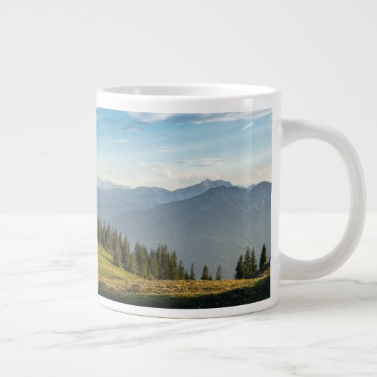 Gebirge | Spitzingsee, Schweizer Alpen Jumbo-Tasse (Rechts)