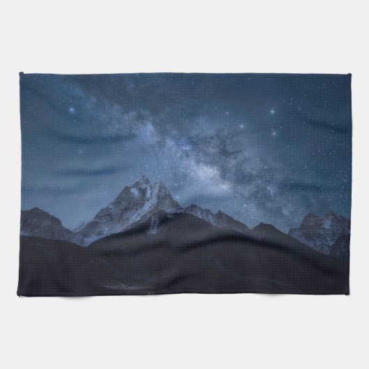 Gebirge | Thamserku-Berg, Nepal Geschirrtuch (Horizontal)