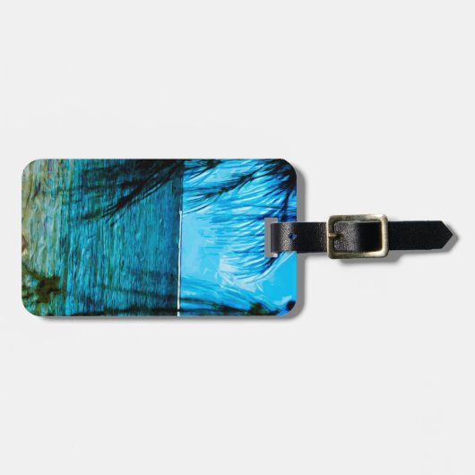 Gebirge über Hanalei Bay Kauai Abstrakt Gepäckanhänger (Vorderseite horizontal)