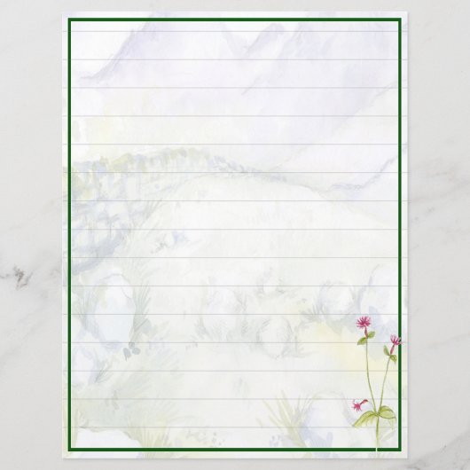Gebirge und Blume (Vorderseite)