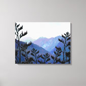 Gebirge und Flachs, neuseeländischer Pop Leinwanddruck (Vorderseite)