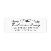 Gebirge und Kiefern Handschrift Rücksendeadresse (Vorne)