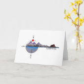 Gebirge und Kompass Karte (Gelbe Blume)