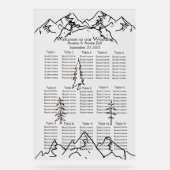 Gebirge und Konturen Hochzeitsstift Acrylschild (Vorderseite)