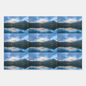 Gebirge und Landschaftlicher See Foto Muster Geschenkpapier Set (Vorderseite 3)