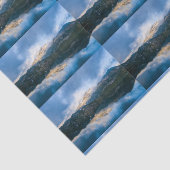 Gebirge und Landschaftlicher See Foto Muster Seidenpapier (Ausschnitt)