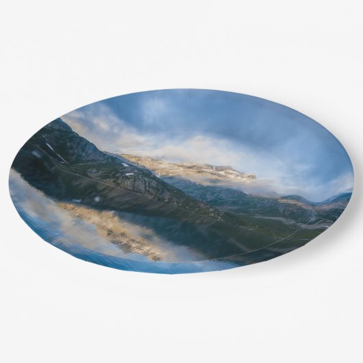 Gebirge und Landschaftliches Foto Pappteller (Schrägansicht)