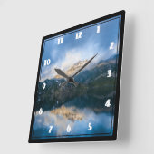 Gebirge und Landschaftliches Foto Quadratische Wanduhr (Winkel)