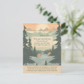 Gebirge und Pinetree - individuelle Einladung Postkarte (Stehend Vorderseite)