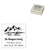 Gebirge und Rücksendeadresse Gummistempel (Stempel)