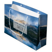 Gebirge und See Landschaftliche Natur Foto Geburts Große Geschenktüte (Vorderseite Schrägansicht)