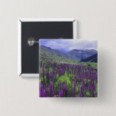Gebirge und Wildblumen auf Almwiesen, 2 Button (Vorne & Hinten)