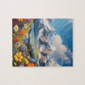 Gebirge und Wildblumen Puzzle (Horizontal)
