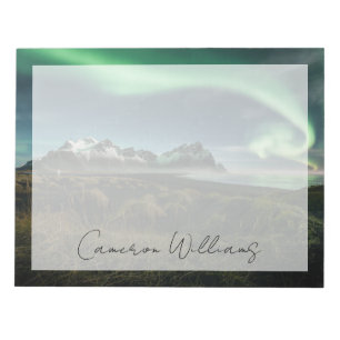 Gebirge Vestrahorn Mountain, Island Notizblock