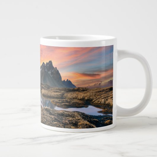 Gebirge | Vesturhorn Mountain Island Jumbo-Tasse (Rechts)