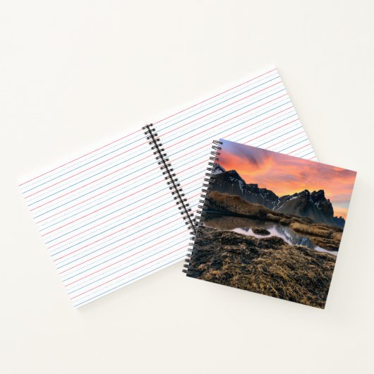 Gebirge | Vesturhorn Mountain Island Notizblock (Innenseite)