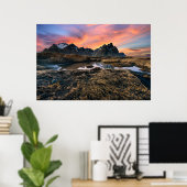 Gebirge | Vesturhorn Mountain Island Poster (Heimbüro)