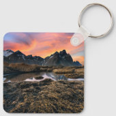 Gebirge | Vesturhorn Mountain Island Schlüsselanhänger (Rückseite)