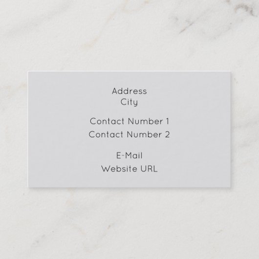 Gebirge Visitenkarte (Rückseite)