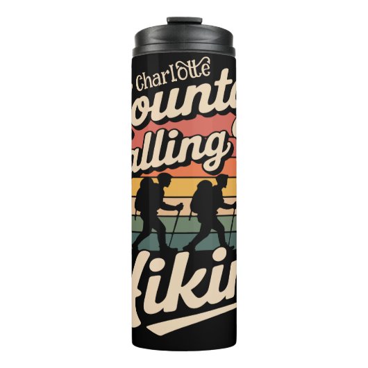 Gebirge: Wandern Abenteuer Gewässer Thermosbecher (Vorderseite)