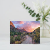 Gebirge | Watchman Zion Nathional Park Utah Postkarte (Stehend Vorderseite)