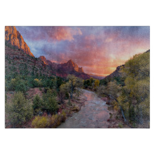 Gebirge Watchman Zion Nathional Park Utah Schneidebrett
