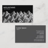 Gebirge - weiß und schwarz visitenkarte (Vorne/Hinten)