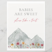 Gebirge Wildblume Leckerei Zeichen (Vorderseite)