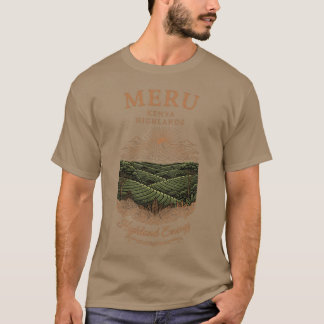 Gebirgiges Kaffeedesign T-Shirt