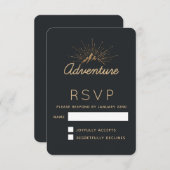 Gebirgsabenteuertypografie RSVP Karte (Vorne/Hinten)