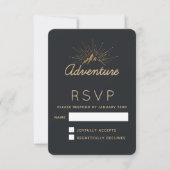 Gebirgsabenteuertypografie RSVP Karte (Vorderseite)
