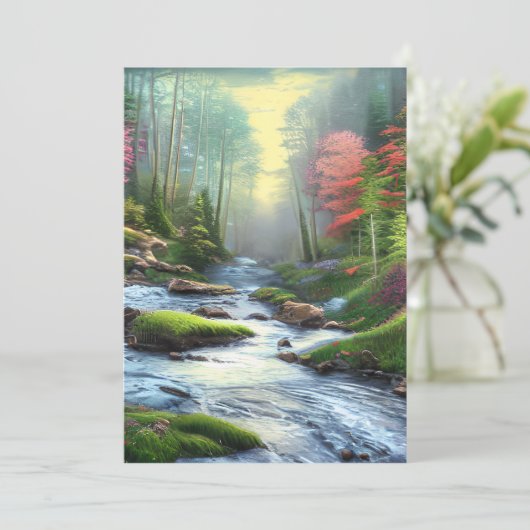 Gebirgsbach Dankeskarte (Stehend Vorderseite)
