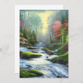 Gebirgsbach Dankeskarte (Vorne/Hinten)
