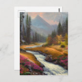 Gebirgsbach Postkarte (Vorne/Hinten)