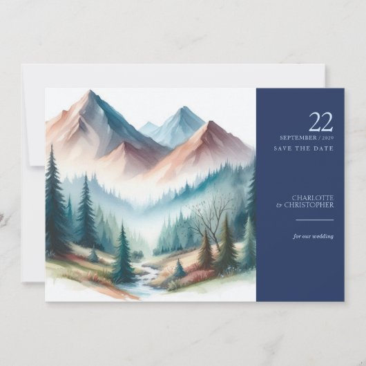 Gebirgsbach Save The Date (Vorderseite)