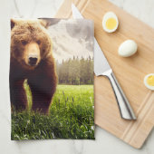 Gebirgsbär Geschirrtuch (Viertel Falte)