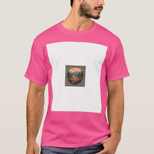 Gebirgsbäume Vögel Vögel Ohne Leveln T-Shirt (Vorderseite)