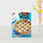 Gebirgsbeeren-Torte Karte (Gelbe Blume)