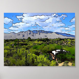 Gebirgsbereichsdruck Poster