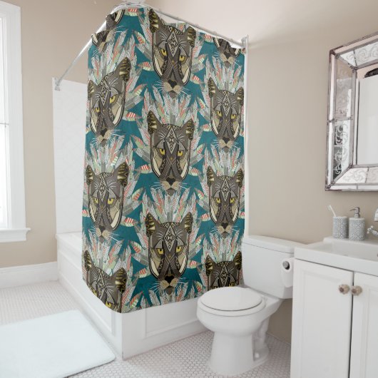 Gebirgsblau Duschvorhang (Beispiel)