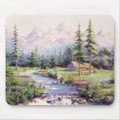 GEBIRGSBlockhaus durch SHARON SHARPE Mousepad (Vorne)