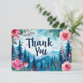 Gebirgsblüte Dankeskarte (Stehend Vorderseite)