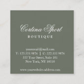 GebirgsButike-Geschäftswald elegant Quadratische Visitenkarte (Rückseite)