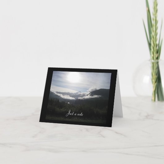 Gebirgsdämmerung gerade eine Anmerkung Karte (Vorderseite)