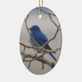 Gebirgsdrossel Keramik Ornament (Links)