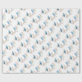 Gebirgsdrosseln auf Kirschblüte-Niederlassung Geschenkpapier (Flach)