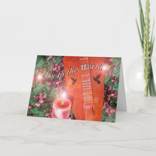 Gebirgsdulcimer-Weihnachtsgrußkarte Karte (Vorderseite)