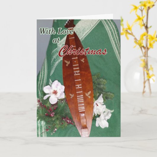 Gebirgsdulcimer-Weihnachtskarte Karte (Gelbe Blume)
