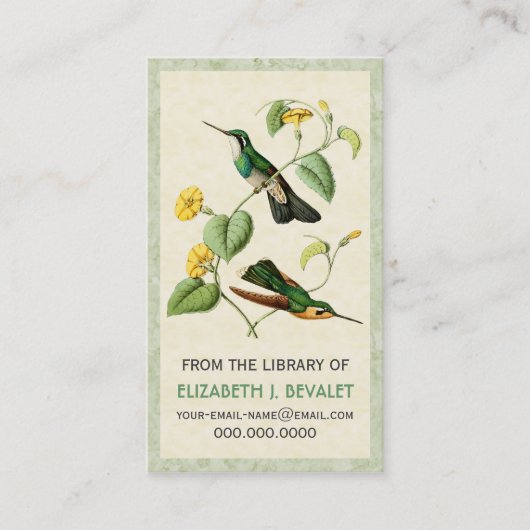 Gebirgsedelstein-Kolibri-personalisierte Visitenkarte (Vorderseite)